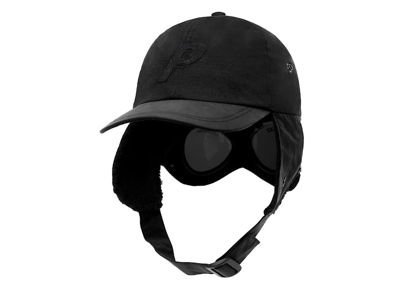 Palace x C.P. Company Goggle Ear Flap P-Cap Black Men's - FW23 - US