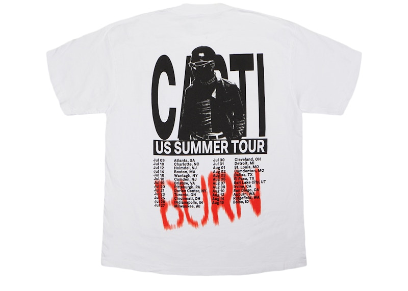 Playboi Carti Burn Tee White Men's - US