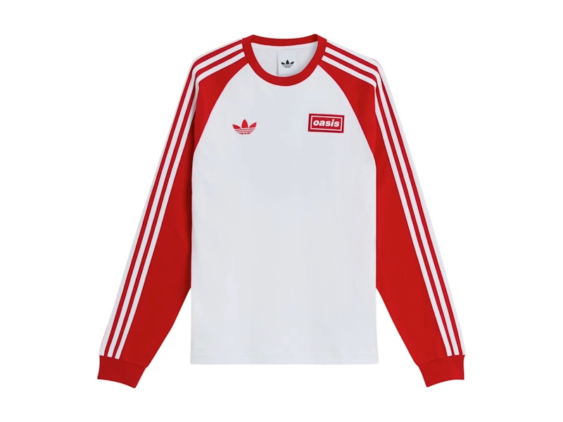 adidas x Oasis Tour 3-Stripes Longsleeve Tee White Men's - SS25 - US