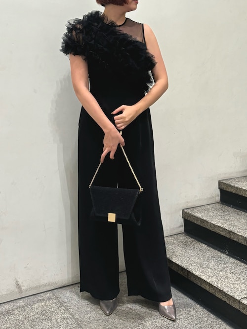 ラグナムーン パンツドレス LADYチュールオフショルパンツドレス