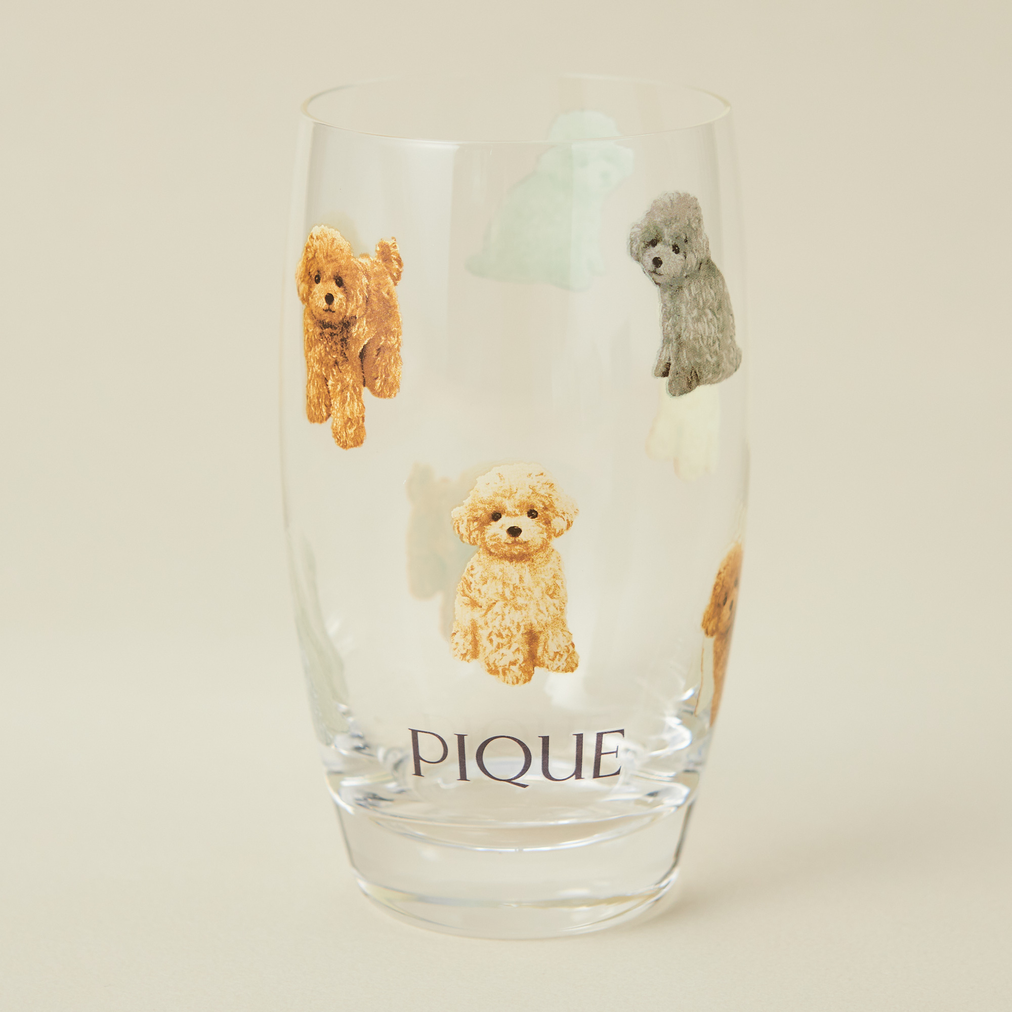 WOMEN】トイプードル柄 ティッシュポーチ＆グラスセット | gelato