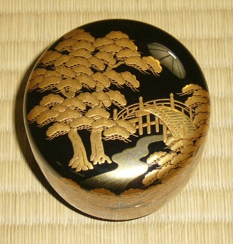 茶道具 筏香合 波蒔絵あり 川瀬表完造 共箱 極上 川瀬表完