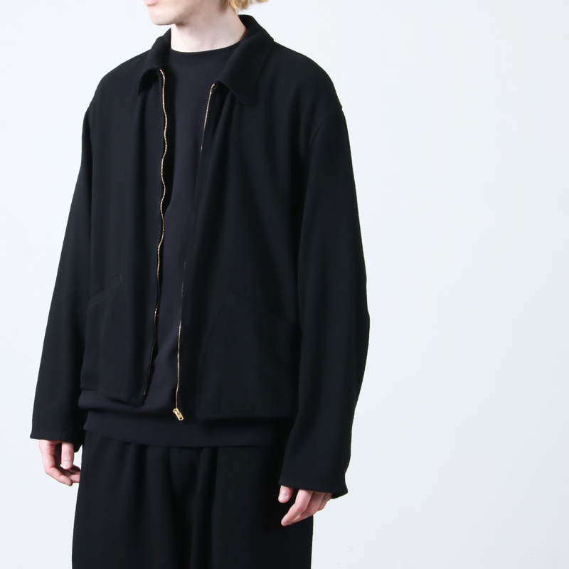 COMOLI (コモリ) シルクネップ ジップショートジャケット