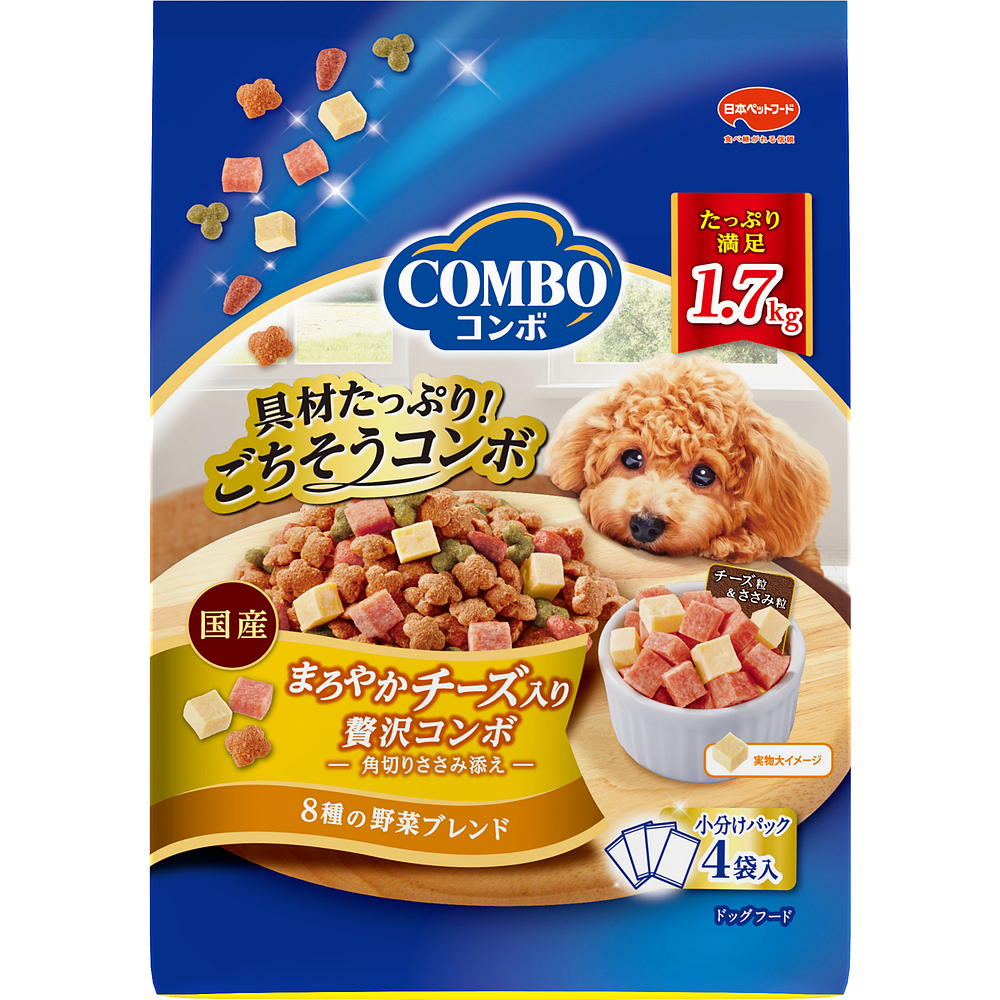 日本ペットフード コンボ まろやかチーズ入り 贅沢コンボ 角切りささみ