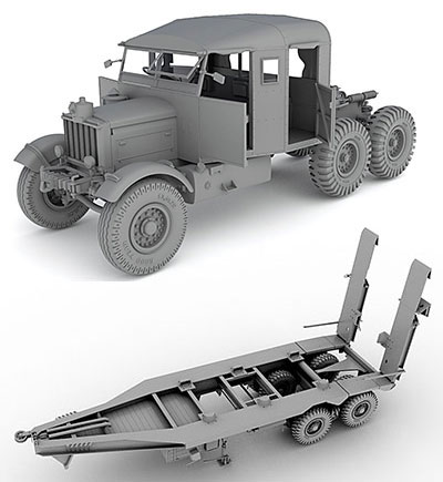 1/35 英・スキャメルパイオニア戦車運搬トラクター+30トントレーラー