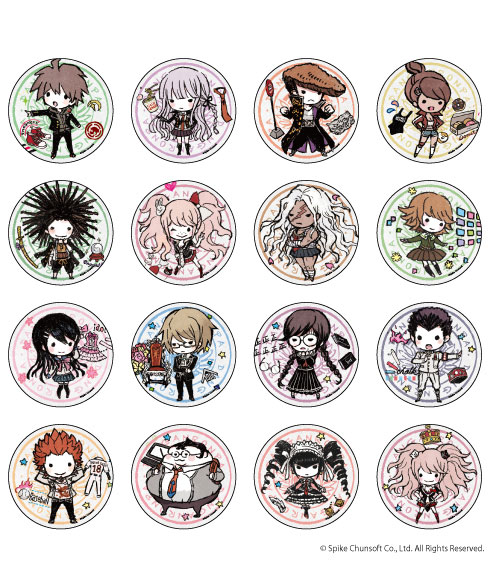 ダンガンロンパ グラフアート ドット アクリル キーホルダー 缶バッジ