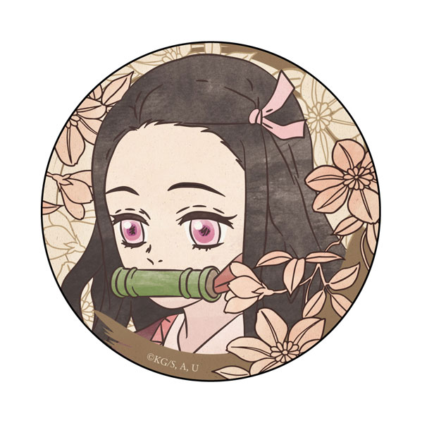 鬼滅の刃 プリロール プリマカロン ハート型缶バッジ 竈門禰豆子 鬼滅