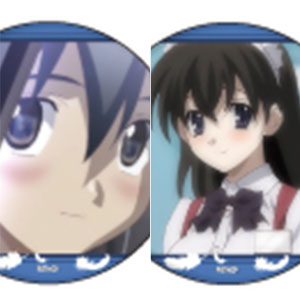 School Days スクールデイズ 清浦剎那 缶バッジ カード おまけ付き