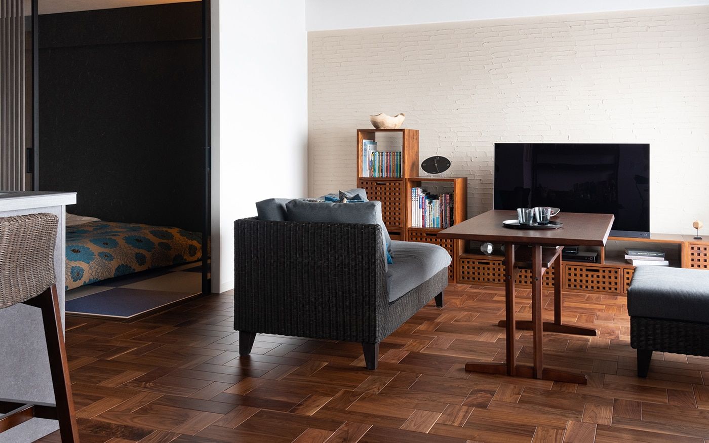 アート195 「宇宙空間HX2(ダークブラウン」 インテリアコーディネート