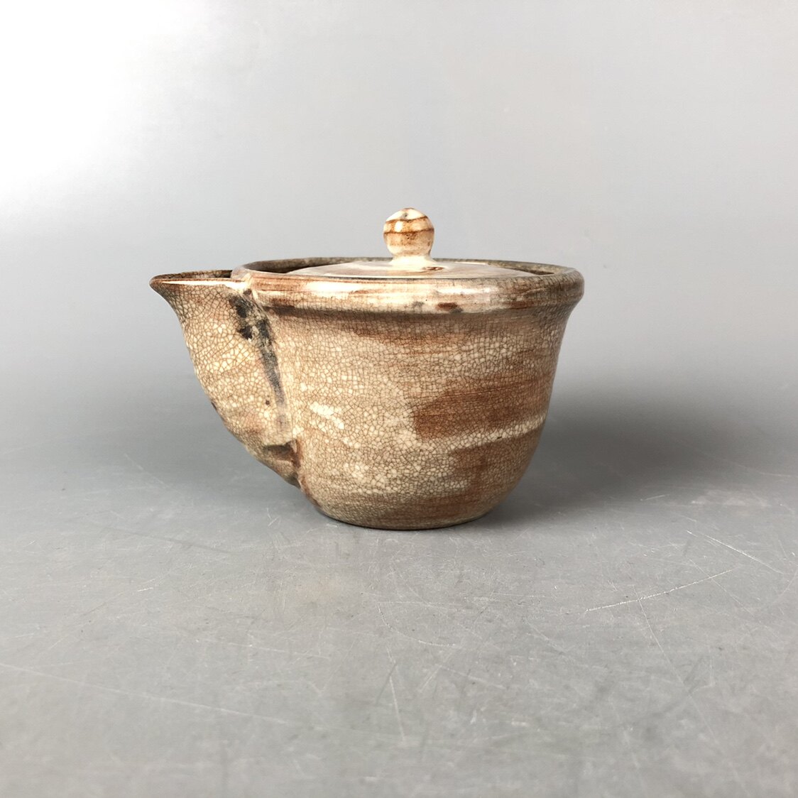 J17176 坂田泥華 萩網目汲出 五客(共箱) 茶器 煎茶 茶道具 萩焼