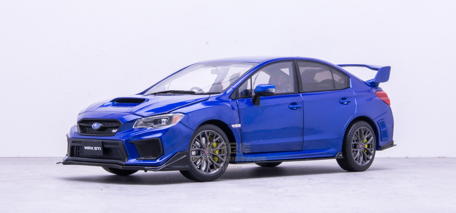 1: 18 Sun Star Subaru Leopard WRX sti 2018 Blue Sports Car Alloy