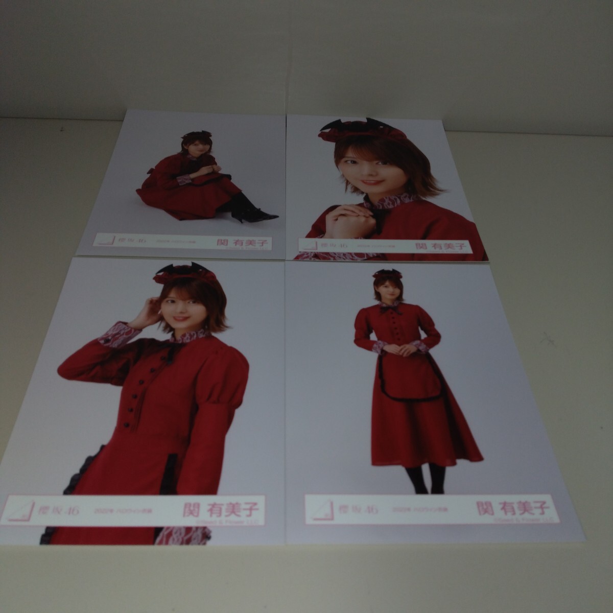 櫻坂46 関有美子 直筆 サイン 2022年クリスマスサンタ衣装 生写真