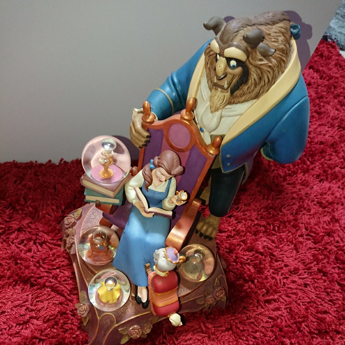 ディズニー美女と野獣スノーグローブスノードーム【中古】 ESP