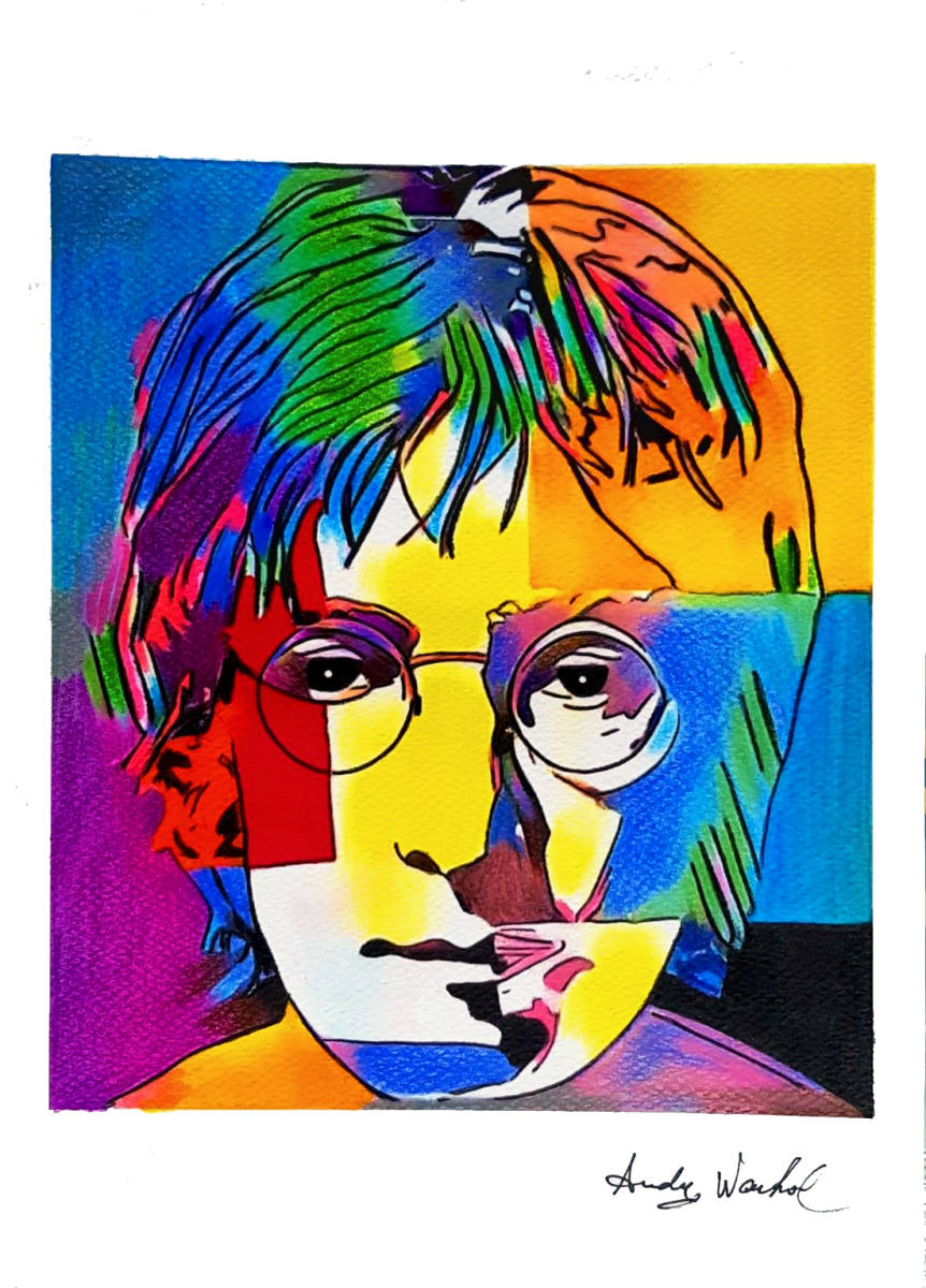 アンディ・ウォーホル 直筆サイン リトグラフ ジョン・レノン 45/125