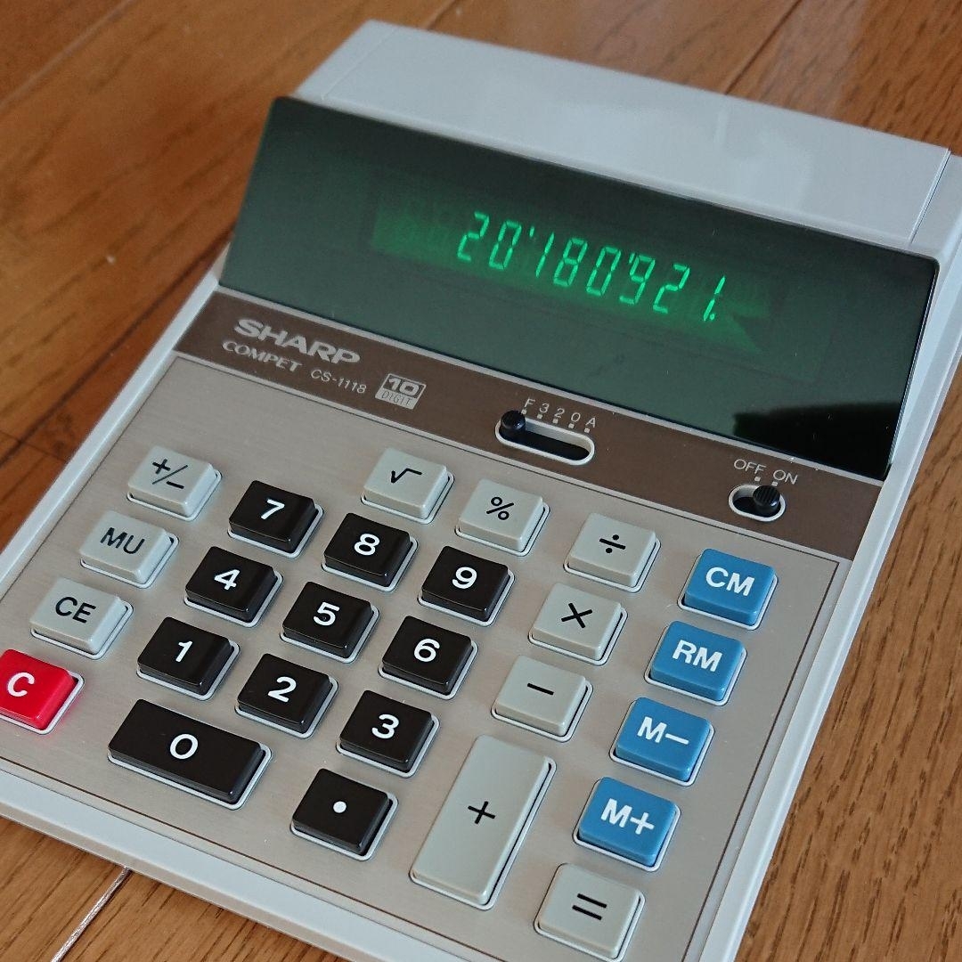 電卓 計算機 シャープ SHARP COMPET CS-1118 SHARP COMPET 12 電卓
