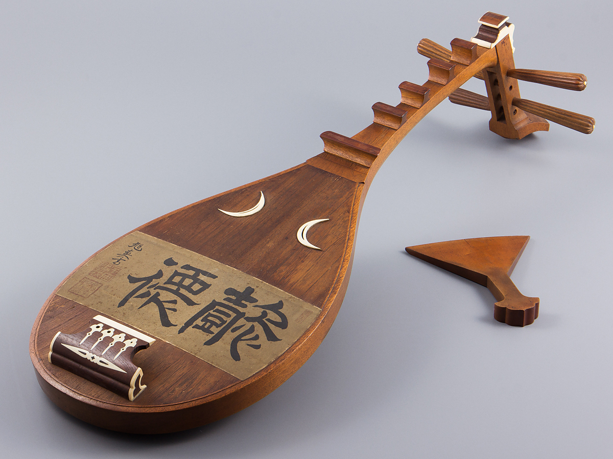 琵琶 びわ 四弦五柱 和楽器 弦楽器 節約 筑前琵琶 四弦五柱 象牙装飾
