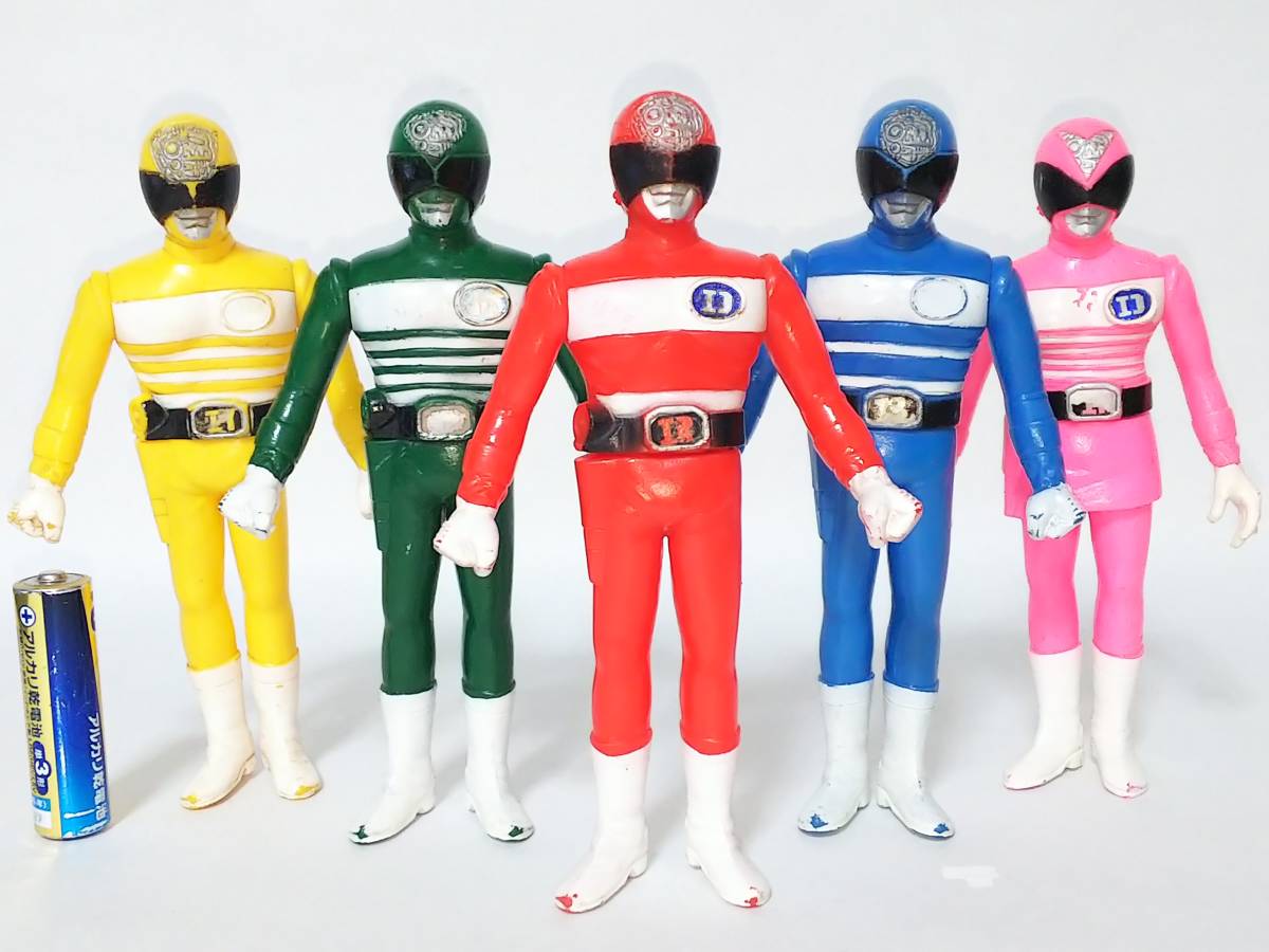 ポピー ミニソフビ デンジピンク 中古 電子戦隊デンジマン 当時物 電子