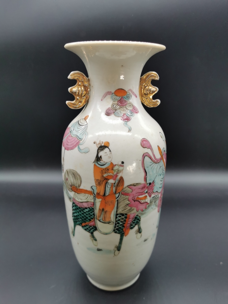 中国古美術 明時代七宝焼壺 古銅製 中国古美術 明時代七宝焼壺