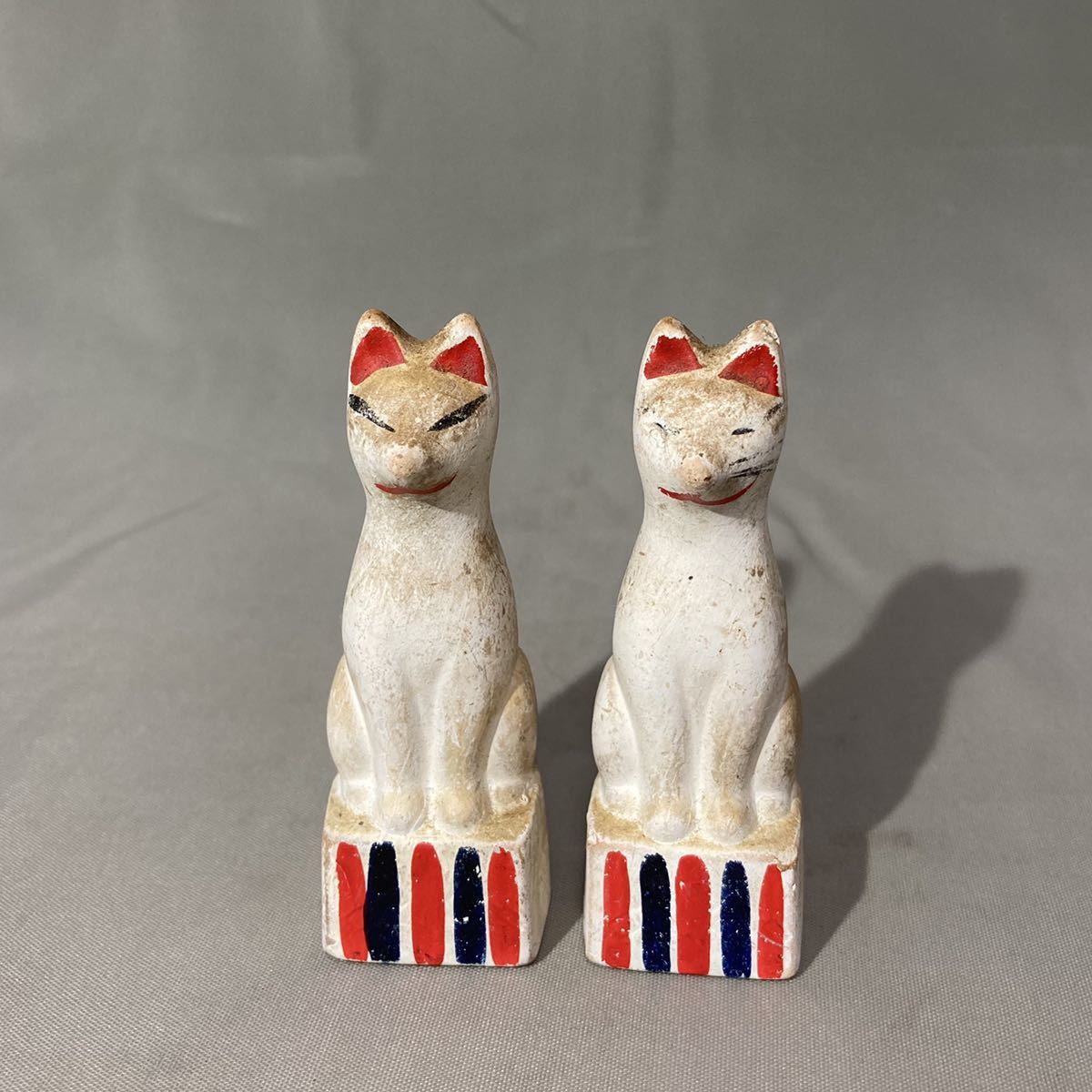 鉄砲狐 今戸焼 3体 郷土人形 古道具 アンティーク 【公式通販】