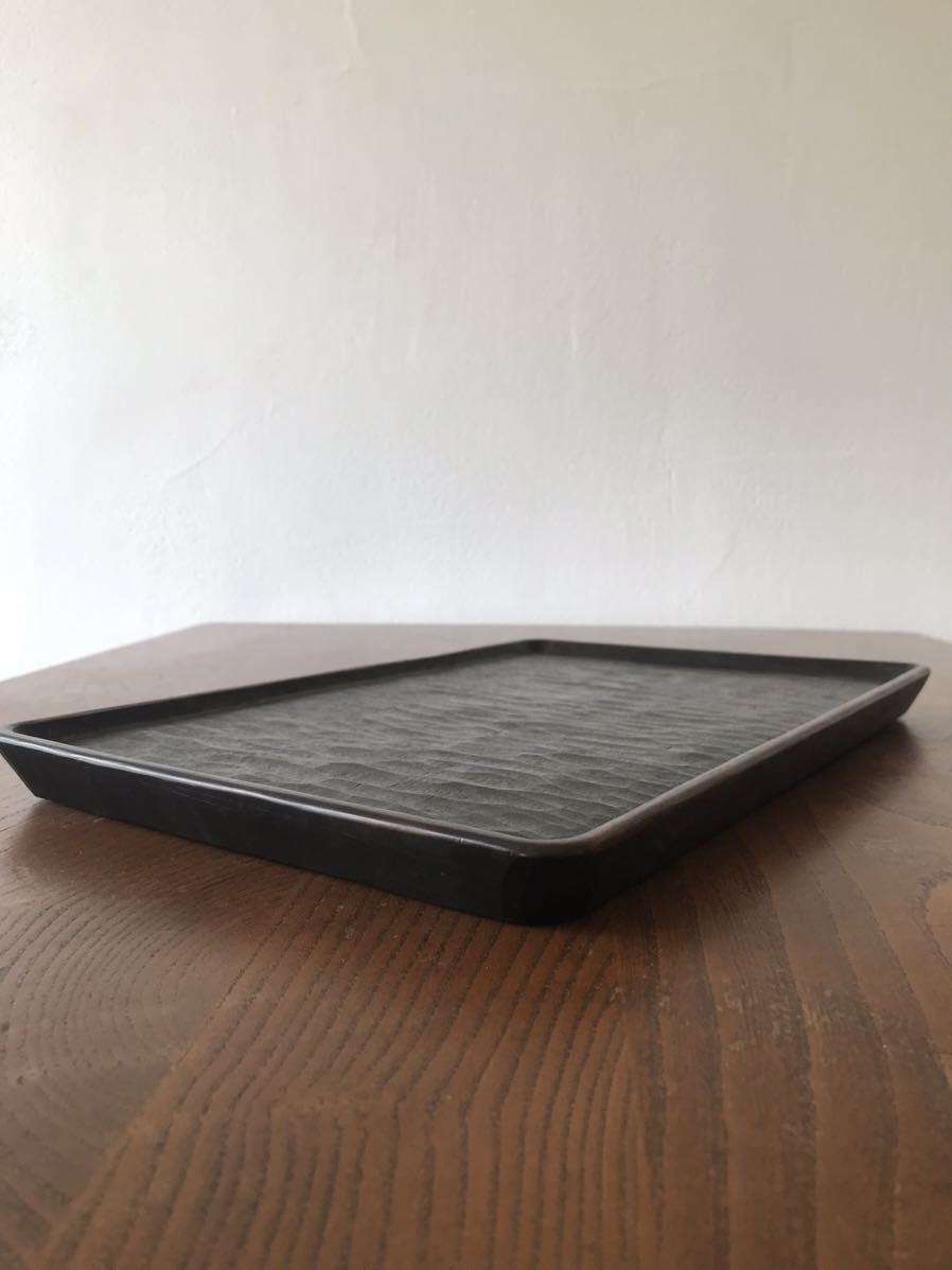 三谷龍二トレイ角盆漆特大サイズ
