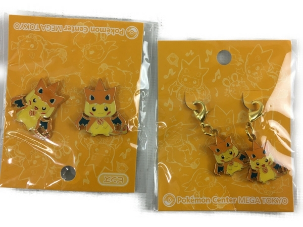 ポケモンセンターメガトウキョーのピカチュウ ピンズセット チャーム