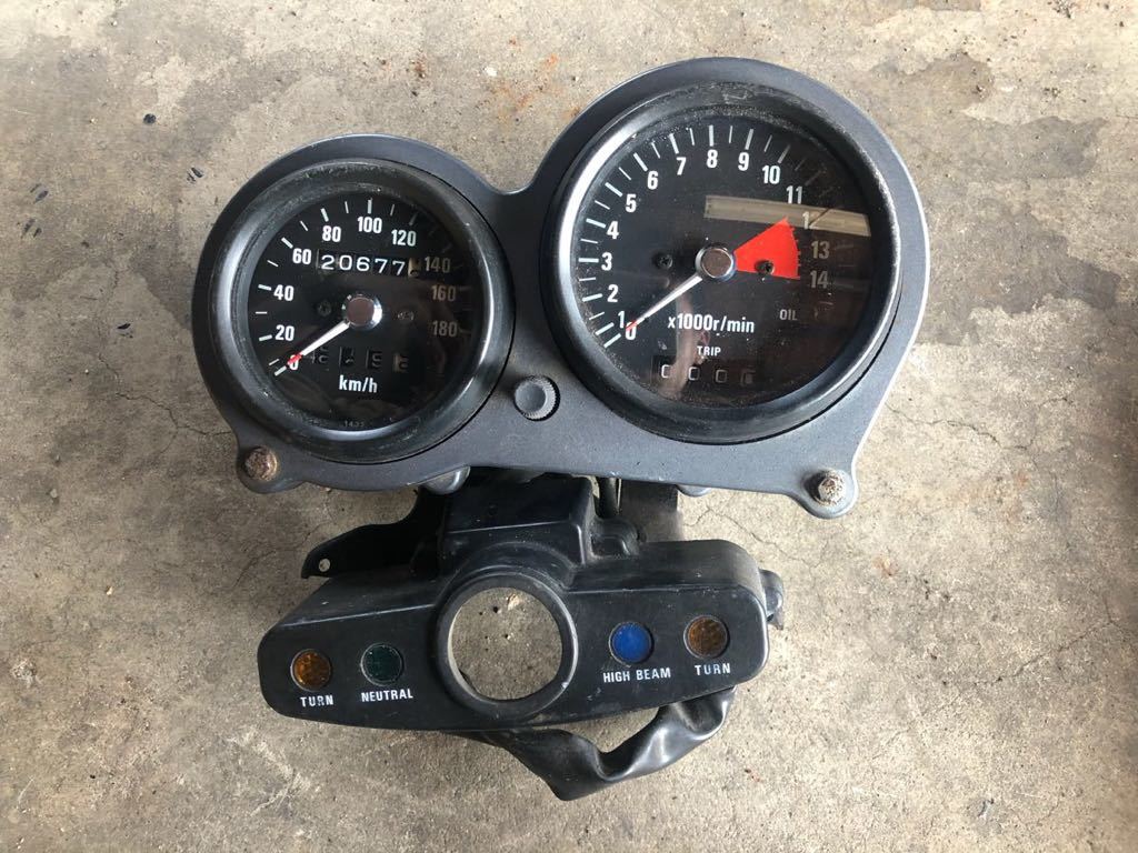 ゼファー400純正メーター キーシリンダーセット メーター タコメーター