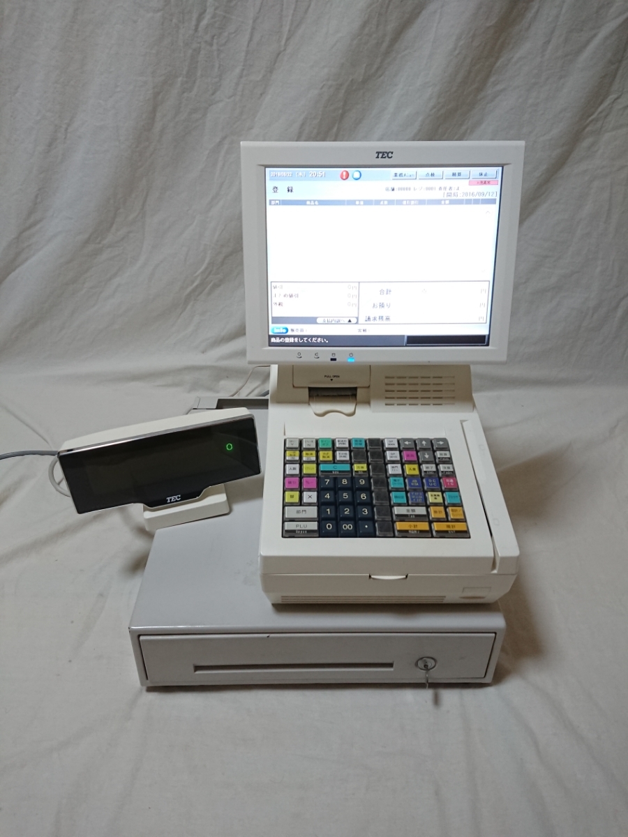 東芝テック 電子レジスター POSレジ QT-100 店舗用品 ② J0754