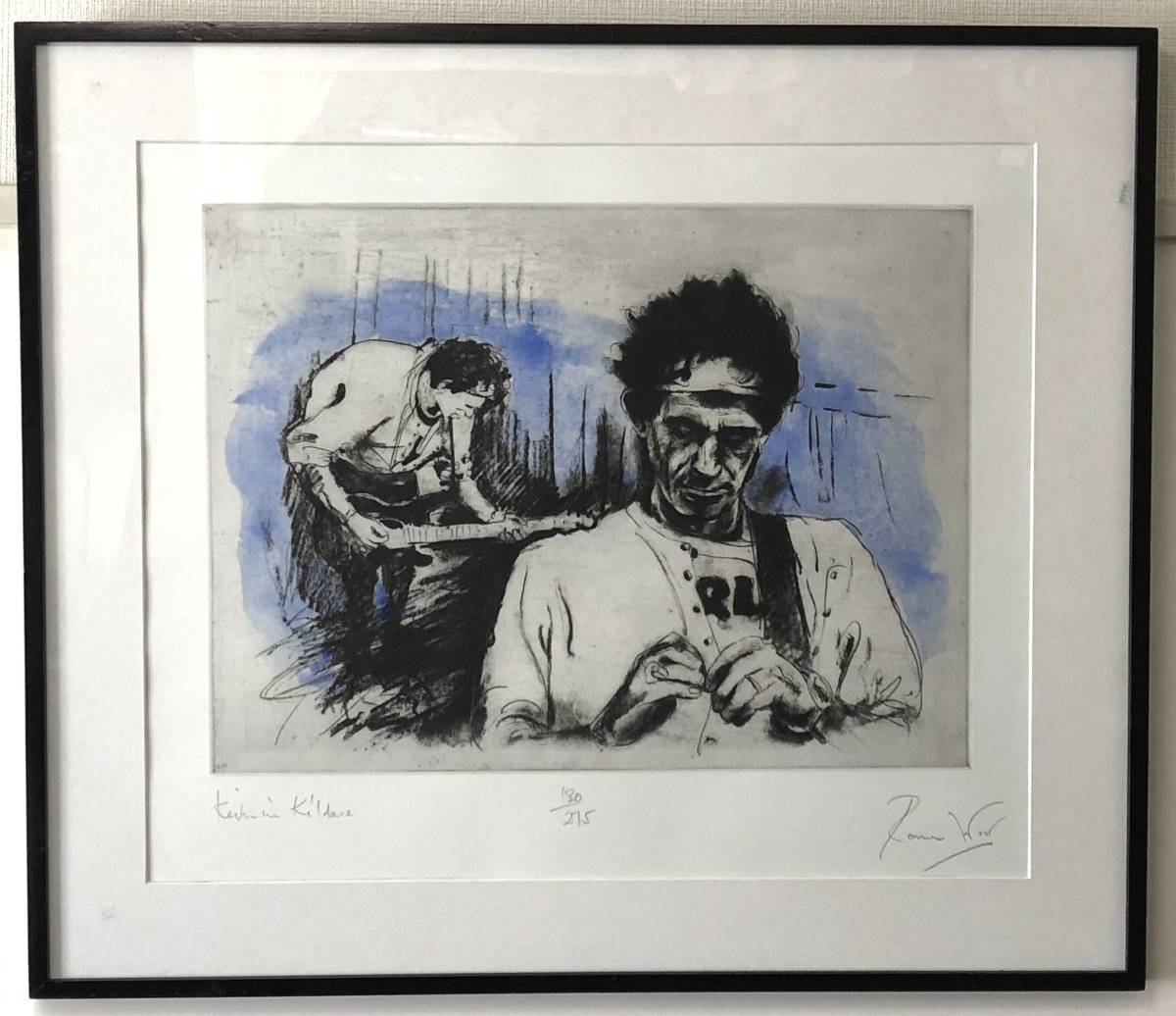 ロン・ウッド（ローリングストーンズ）リトグラフ