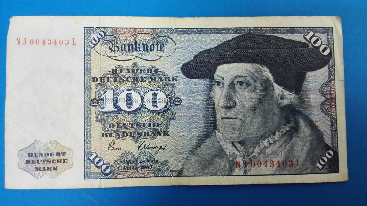 ドイツ 100マルク クララ・シューマン 旧紙幣 クララ・写真集 - 100
