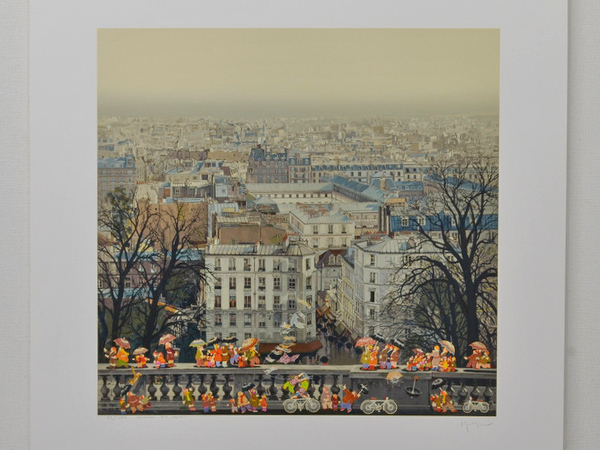 ヒロ・ヤマガタ / 雨煙るパリ / シルクスクリーン