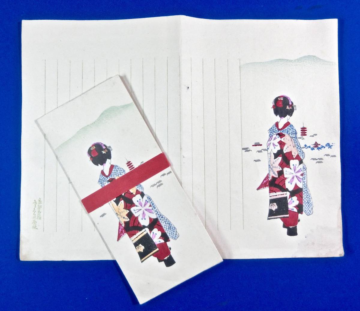 トップ さくら井屋 京都 京極 絵封筒 5枚 検索用：昭和 レトロ ポチ袋