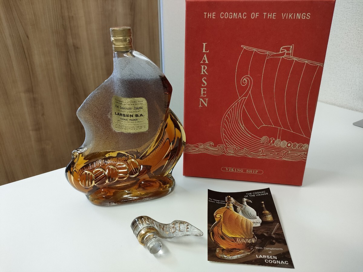 未開栓 古酒/洋酒 ラーセン LARSEN コニャック COGNAC シップボトル 船