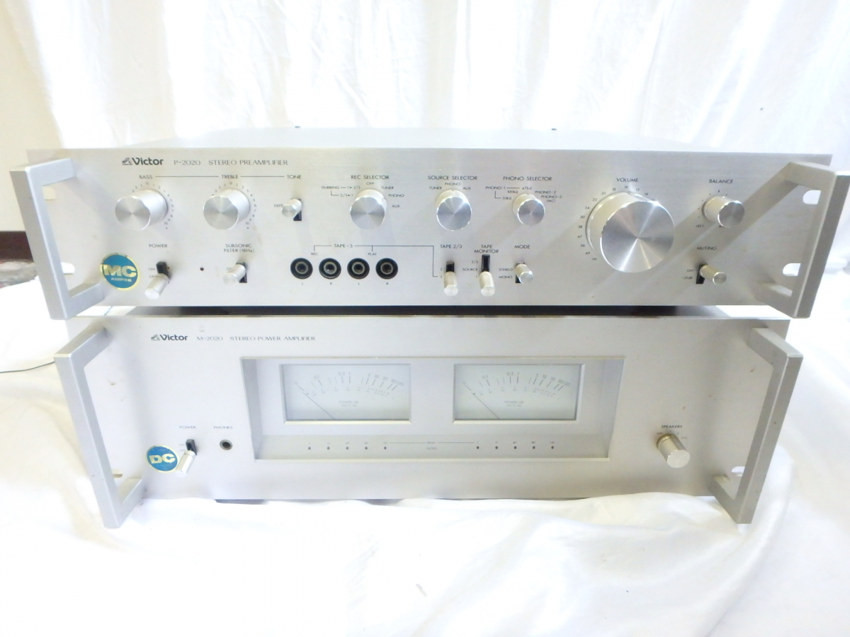 VICTOR ビクター 2020シリーズ P-2020 プリアンプ M-2020 パワーアンプ