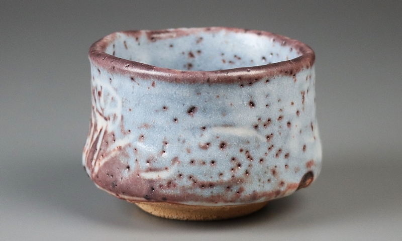 鼠絵志野茶碗茶道具抹茶茶碗ト（加藤唐九郎？）在銘