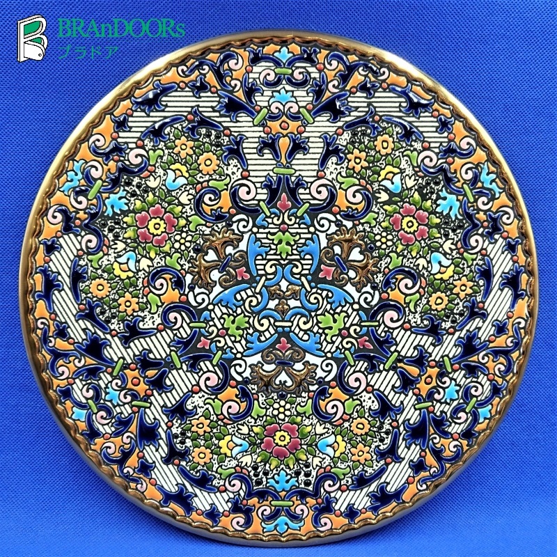 セアルコセルビア(セビリア)焼き大皿28.5cm 金彩24K スペイン製