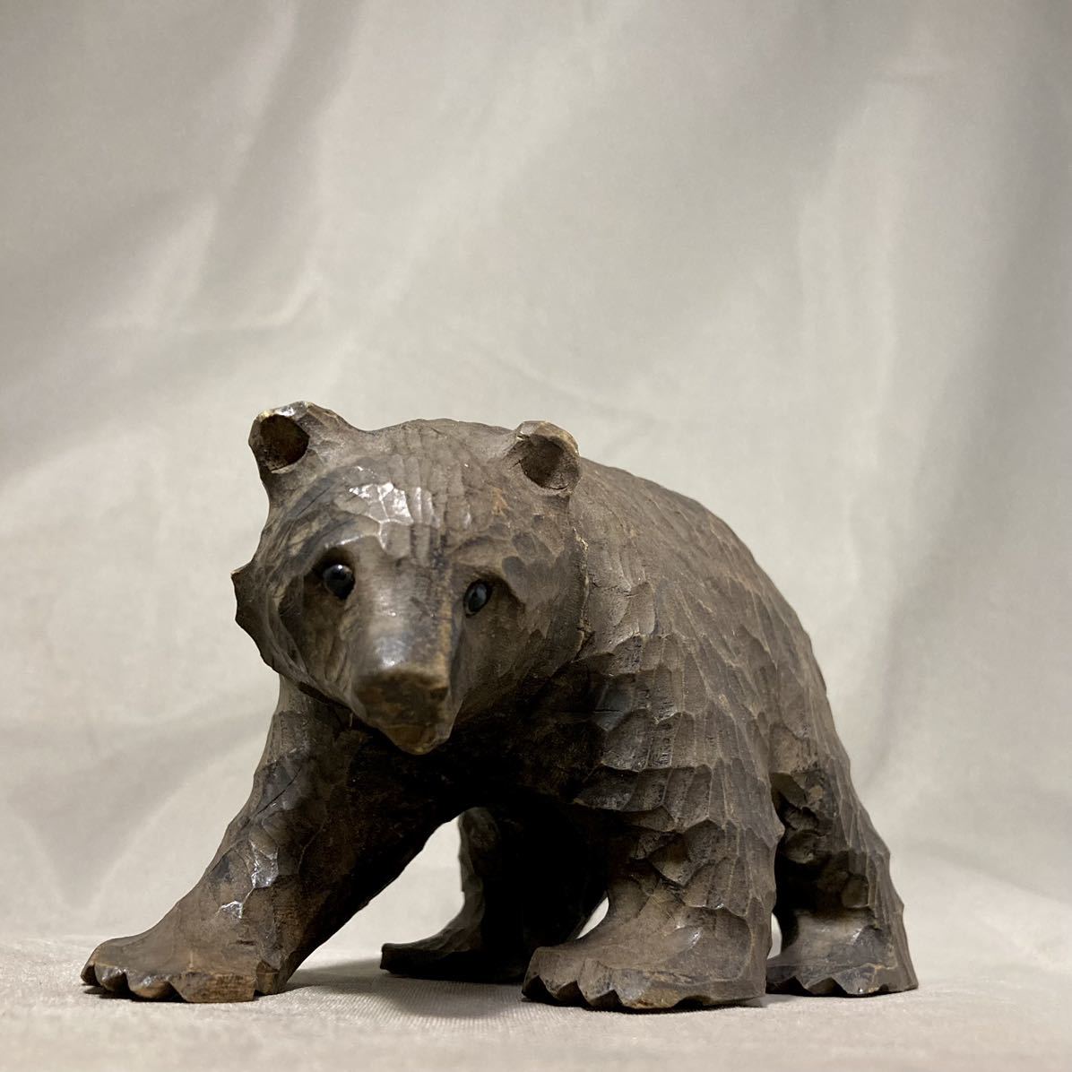 木彫り 熊 民芸品 アイヌ アイヌ熊一刀彫熊木彫