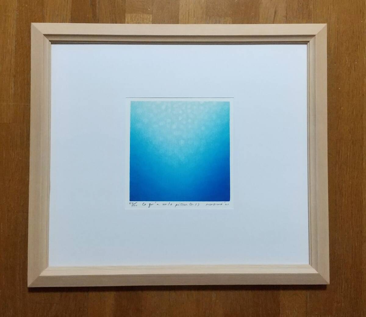 86 笠井正博 シルクスクリーン「La mer II」直筆サイン 83/100