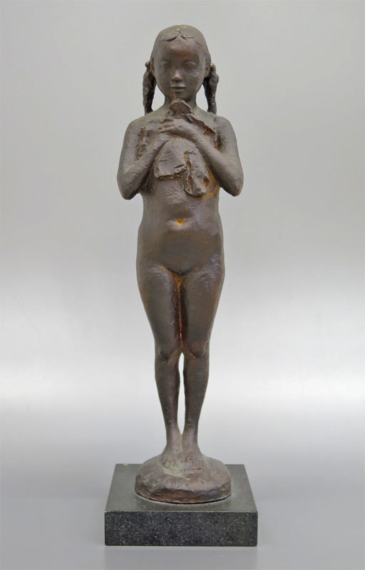 佐藤忠良 少女 ブロンズ像 佐藤忠良作ブロンズ像『少女 “girl”』 1981