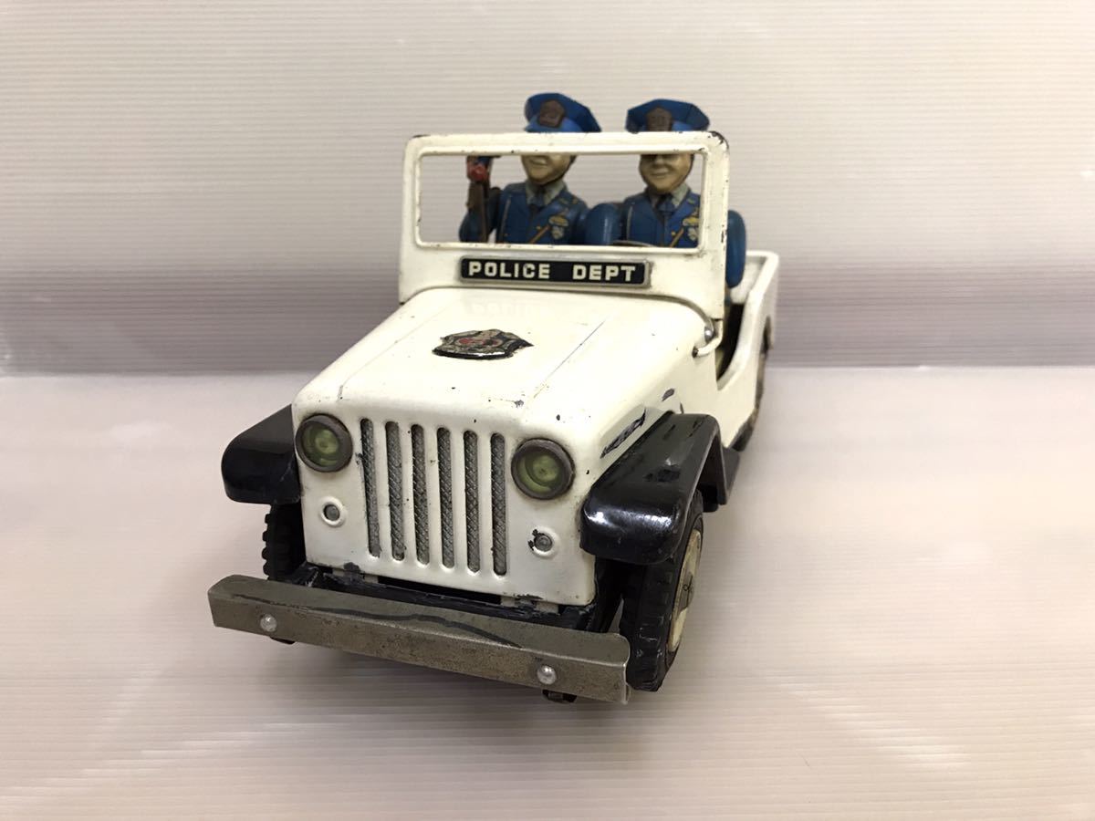 傑作!☆超希少！野村トーイ NOMURA パトカー 大型 ブリキ 玩具 箱 当時