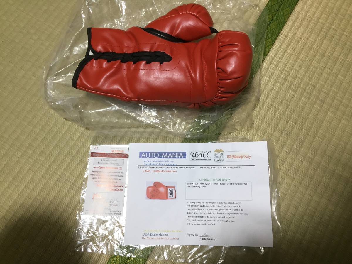 EVERLAST マイク・タイソン サイン入り ボクシンググローブ 赤