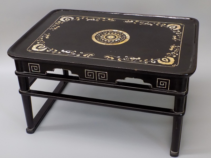 李朝螺鈿李朝家具四方膳ソバン骨董韓国朝鮮美術李朝アンティーク