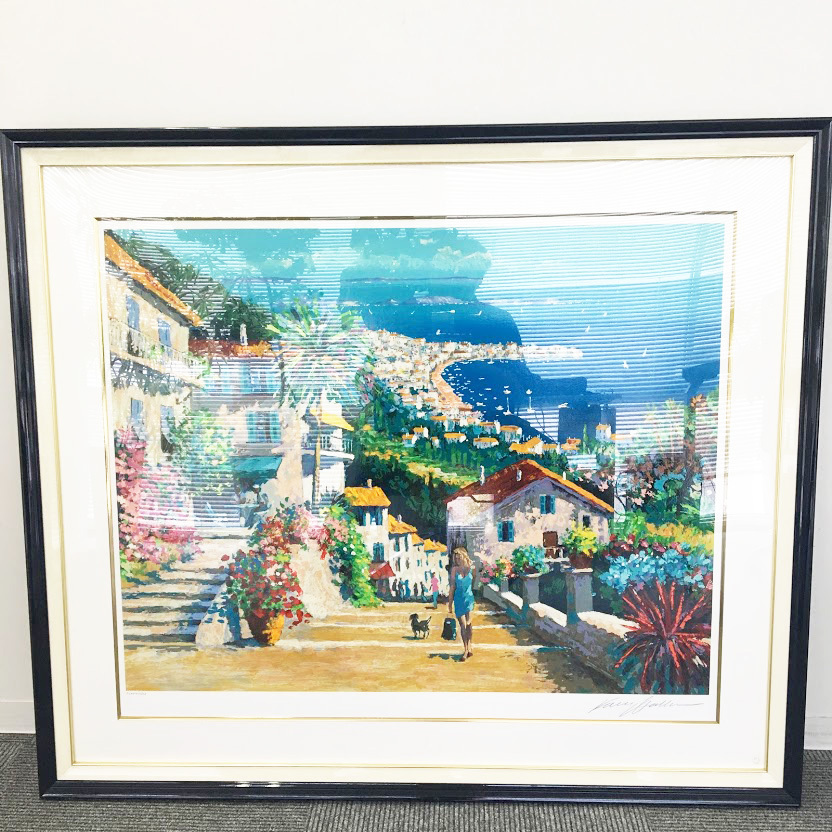 ケリーハーレム 地中海の午後 シルクスクリーン ケリー・ハーレム