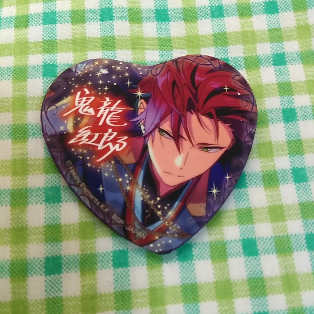 ②あんスタ ハート缶バッジ ハート缶 鬼龍紅郎 鬼龍 紅郎 ホワイトデー