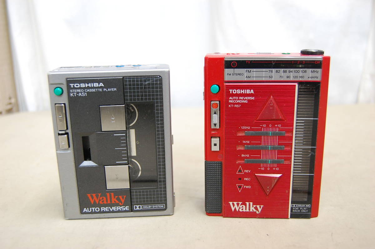TOSHIBA Walky KT-AS7 赤 レッド 東芝 ウォーキー ポータブルカセット