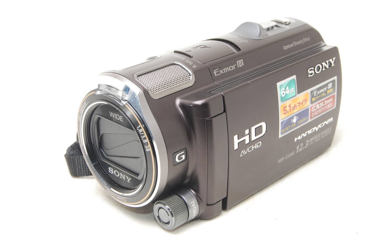動作確認済 SONY HDR-CX560V ハンディカム ビデオカメラ シルバー