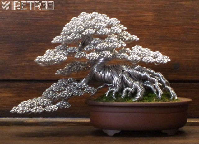 ワイヤーアート 盆栽 真柏風 Bonsai シンパク ワイヤーアート 盆栽 真