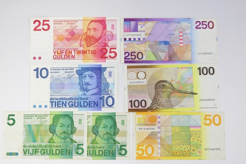 オランダ旧紙幣 5 10 25 50 100 ギルダー オランダ旧紙幣 5 10 25 50