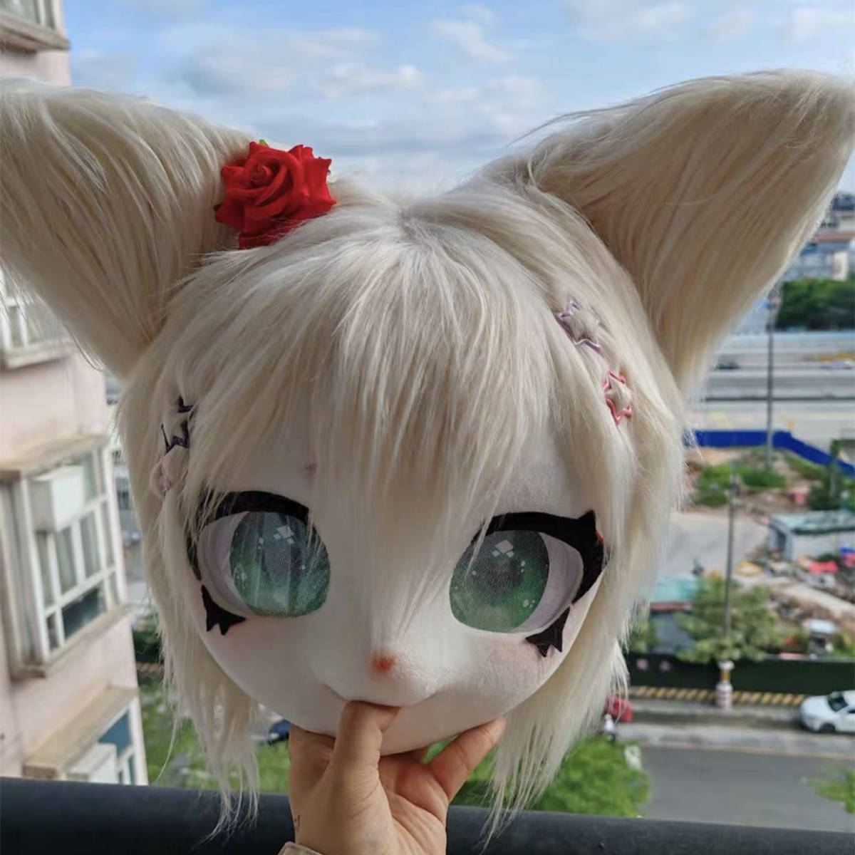 ケモノ 着ぐるみ マスク コスプレ コスチューム ファースーツ