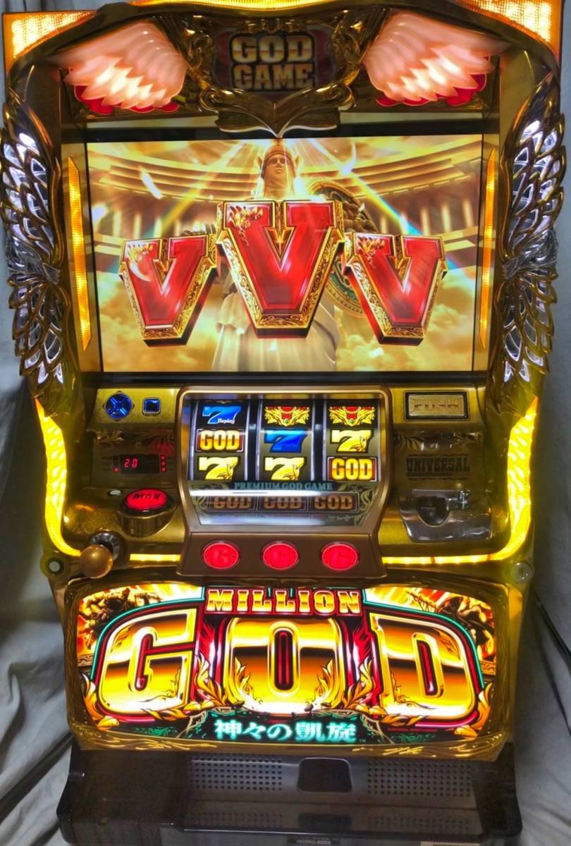 ミリオンゴッド神々の凱旋オートプレイ対応コイン不要機 スロット実機