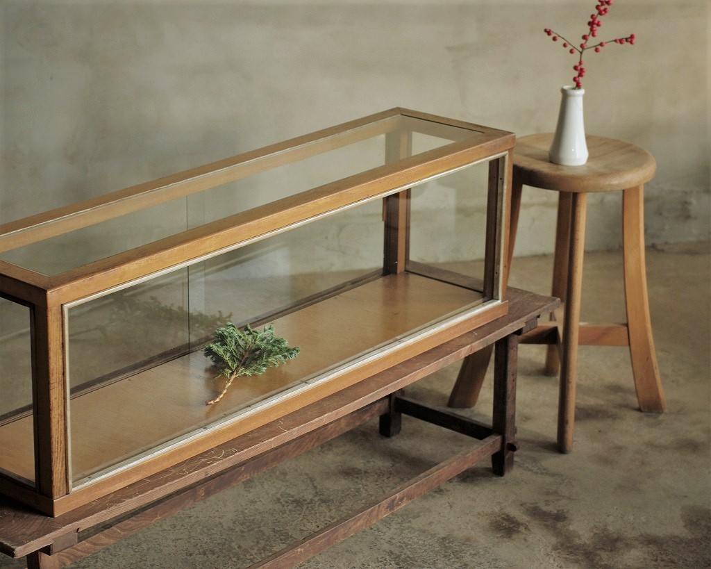 ガラスショーケース 当時物 ガラスケース コレクションケース スライド